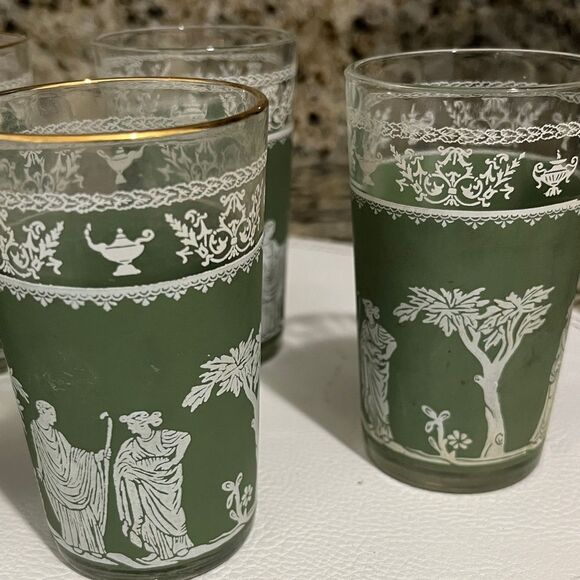Wedgwood Jeanette MCM 1950’s-60’s Hellenic Grecian (6) Juice glasses Rare set - Picture 3 of 9